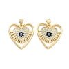 Brass Pave Cubic Zirconia Pendants KK-U009-04B-G-1