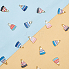30Pcs 5 Colors Winter Theme Printed Alloy Pendants FIND-SC0019-61-6