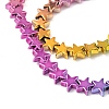 Gradient Color Electroplated Synthetic Non-magnetic Hematite Beads Strands G-A263-F01-03-3