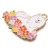 Animal Flower Alloy Enamel Pendants ENAM-Q508-01C-2