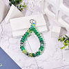 Resin Rondelle Bead with Polyester & Spandex Cord Phone Hand Strap Chains HJEW-TADJ0010-4