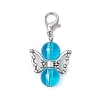 9Pcs 8 Colors Angel Glass Pendant Decorations HJEW-JM02638-4