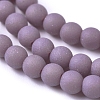 Frosted Opaque Glass Bead Strands FGLA-G002-A05-3