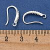 Brass Micro Pave Clear Cubic Zirconia Earring Hooks KK-R149-21S-3