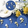8Pcs 2 Colors Rack Plating Brass Pendants KK-YW0003-70-2