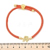 Adjustable Nylon Cord Bracelets LS-BJEW-C096-01G-18-5
