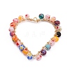 Handmade Millefiori Glass Beads Woven Pendants X-PALLOY-JF00533-1