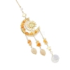 Brass Moon Sun & Natural Topaz Jade Chip Suncatcher HJEW-TA00498-2