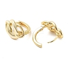 Brass Nuggets Hoop Earrings for Women EJEW-F347-01G-04-2