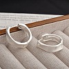 Brass Hoop Earrings for Women EJEW-U055-07S-1