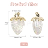 10Pcs Transparent Acrylic Pendants MACR-FS0002-08A-4