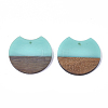 Resin & Walnut Wood Pendants RESI-T023-11D-2