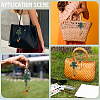 Leather and Alloy Keychain HJEW-WH20022-04B-10-4