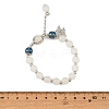 Alloy Butterfly Charm Handmade Lampwork Round Beaded Stretch Bracelets for Women AL-CBA1A3E-01P-3