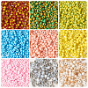 45G 9 Colors Two Tone Opaque Colours Glass Seed Beads SEED-TA0001-22-2