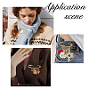 4Pcs 4 Styles Alloy Enamel & Lampwork & Glass Dog Heart Rabbit Charm Iron Kilt Pins JEWB-FH00046-5