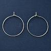 Brass Hoop Earrings Findings IFIN-R211-01S-2