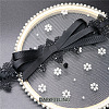 Polyester Flower Lace Bowknot Choker Necklaces for Women FS-WGE4196-01-3