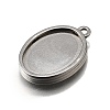 304 Stainless Steel Pendant Cabochon Settings STAS-S181-02P-E-2