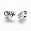 Tibetan Style Alloy Elephant Beads TIBEB-E070-AS-1