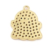 Rack Plating Brass Cubic Zirconia Pendants KK-D031-04-3