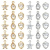 60Pcs 6 STYLES Alloy Charms ZIRC-YW0001-22-1