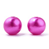 Spray Painted ABS Plastic Imitation Pearl Beads OACR-T015-05B-14-2