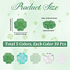 150Pcs 5 Colors Spray Painted Glass Beads GLAA-PA0001-53-2