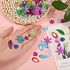 Electroplate Plastic Pendants FIND-CA0011-30-3