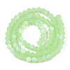 Imitation Jade Bicone Frosted Glass Bead Strands GLAA-F029-JM4mm-A01-2