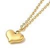 Ion Plating(IP) 304 Stainless Steel Heart Pendant Necklaces & Bracelets & Stud Earrings Sets for Women SJEW-C004-11G-2