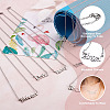6Pcs 6 Style 304 Stainless Steel Word Pendant Necklace NJEW-KS0001-06P-4