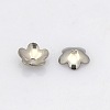 Tarnish Resistant 5-Petal 201 Stainless Steel Flower Bead Caps STAS-N027-02-1