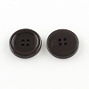 Dyed 4-Hole Flat Round Wooden Buttons X-BUTT-R035-019-2