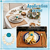 10Pcs Round Wood Beaded Napkin Rings HJEW-PH02431-01-5