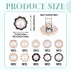 100Pcs 10 Styles 1-Hole Acrylic Shank Buttons BUTT-TA0001-59-3