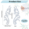 5Pairs Embroidery Thread Clothing Patches PATC-GF0001-96A-2