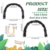   4 Sets 2 Styles Arch Plastic Imitation Bamboo Shank Bag Handles DIY-PH0022-34-2