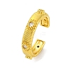 Brass Micro Pave Clear Cubic Zirconia Cuff Rings for Women RJEW-Q009-11G-2