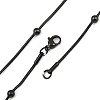 Ion Plating(IP) 304 Stainless Steel Round Snake Chain Necklaces STAS-G244-88B-B-3