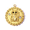 304 Stainless Steel with Jet Rhinestone Pendants RB-OY001-04G-02-1