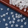 Transparent Frosted Acrylic Flower Beads X-PL554-4