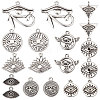 SUNNYCLUE 72Pcs 9 Style Tibetan Style Alloy Enamel Pendants FIND-SC0003-68-1