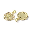 Rack Plating Brass Cubic Zirconia Pendants KK-M272-03G-2