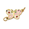 304 Stainless Steel Enamel Butterfly Connector Charms STAS-B093-24G-1