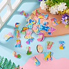 52Pcs 2 Sets Letter A~Z Embroider Thread Cloth on/Sew On Patches PATC-TA0001-40-7