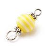 Stripe Resin Connector Charms PALLOY-JF01797-01-4