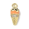 Brass Micro Pave Cubic Zirconia Pendants KK-H255-03G-04-1