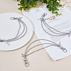 4Pcs Zinc Alloy Decorative Shoe Chain FIND-GO0003-81-4