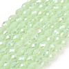 Opaque Solid Color Electroplate Glass Beads Strands EGLA-N013-J6mm-B04-1-1